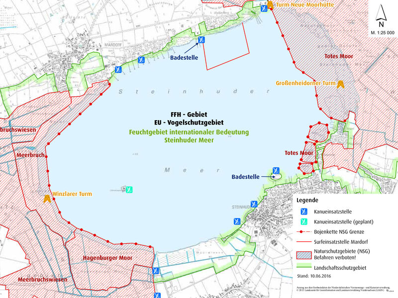 Hinweise zum Wassersport auf dem Steinhuder Meer | Schutzgebiete